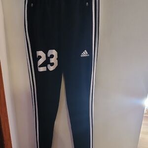 Adidas Men Oe Ladies #23 Black and White Track Pants
